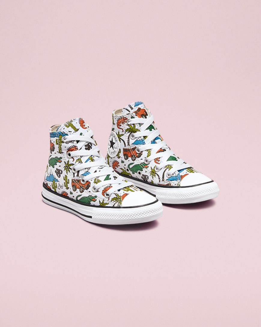 Boys' Converse Chuck Taylor All Star Desert Explorer High Top Shoes White / Green | AU 0358ET